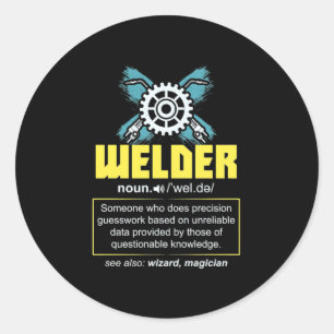 Sticker Rond Définition du soudeur