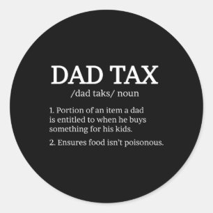 Sticker Rond Définition fiscale Vêtements meilleur papa Définit