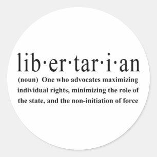 Sticker Rond Définition libertaire