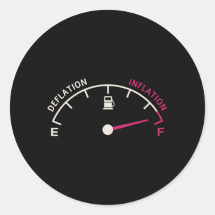 Sticker Rond Déflation de l'inflation