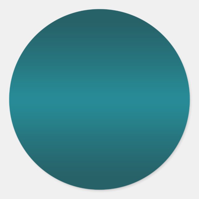 Sticker Rond Dégradé de turquoise foncé vierge (Devant)