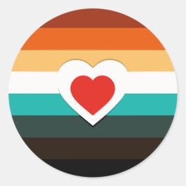 Sticker Rond Dégradé du coeur