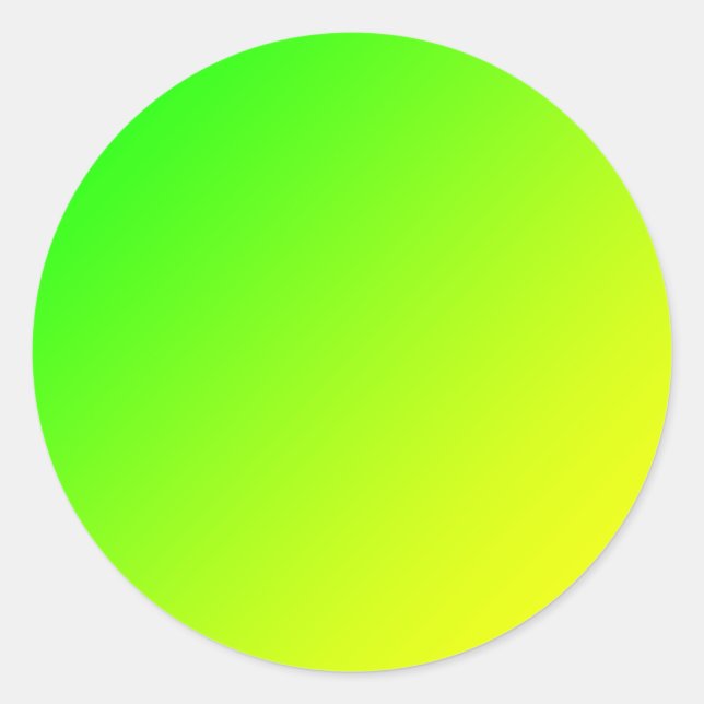 Sticker Rond dégradé jaune vert  (Devant)