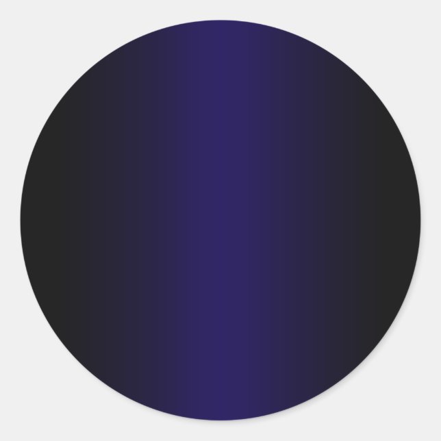 Sticker Rond Dégradé noir et bleu foncé vierge (Devant)