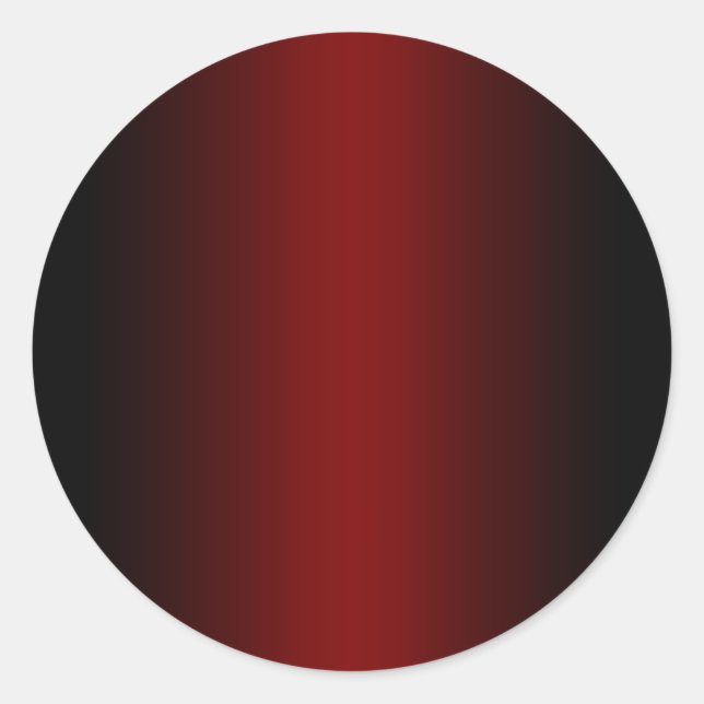 Sticker Rond Dégradé Noir et Rouge Profond Vide (Devant)