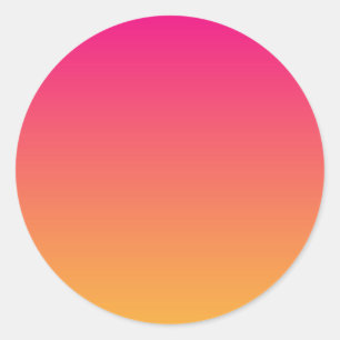 Sticker Rond dégradé rose et orange