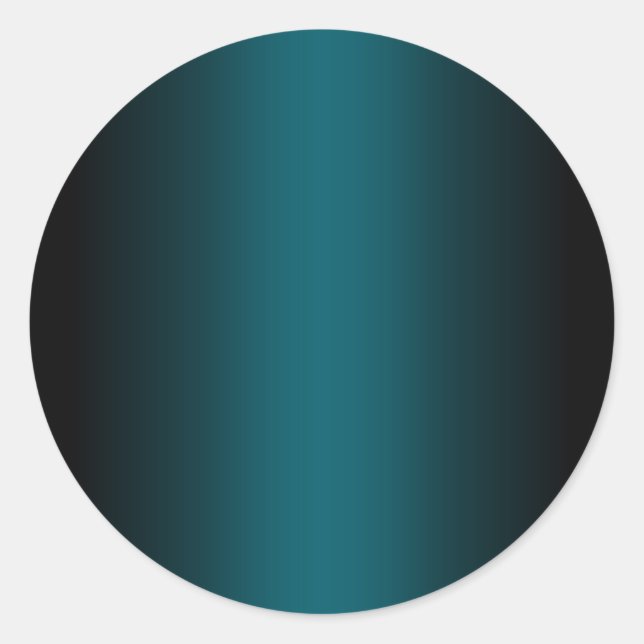 Sticker Rond Dégradé vierge noir et sarcelle foncé (Devant)