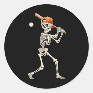 Sticker Rond Déguisement Halloween squelette drôle hommes garço
