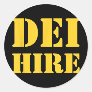 Sticker Rond Dei Hire, Diversité, Équité, Inclusion, Anti