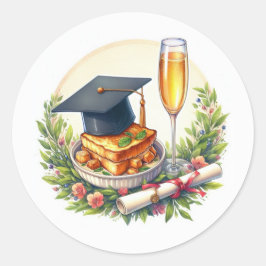Sticker Rond Déjeuner de Remise de Diplômes
