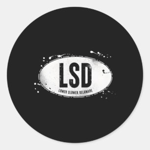 Sticker Rond Delaware plus lent 2