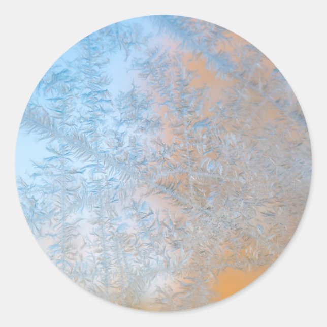 Sticker Rond Delicate frost pattern (Devant)