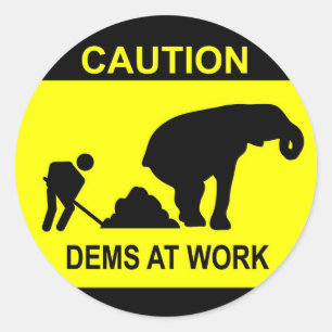 Sticker Rond DEM à l'autocollant de travail