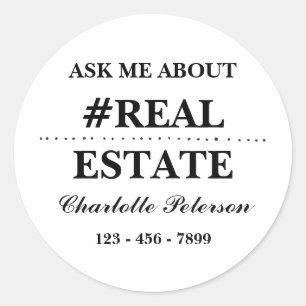 Sticker Rond Demande personnalisée Posez-moi des questions sur