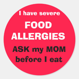 Sticker Rond Demander à ma MMOM avant de manger