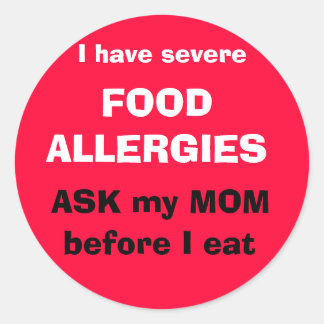 Sticker Rond Demander à ma MMOM avant de manger