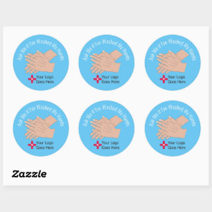 Sticker Rond Demandez-moi si j'ai lavé mes mains