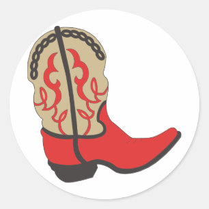 Sticker Rond Démarrage Red Cowboy