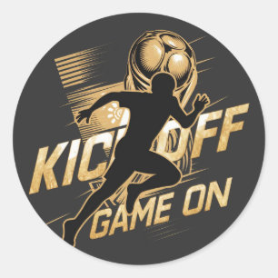 STICKER ROND DÉMARREZ LE JEU SUR VECTOR FOOTBALL