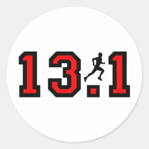 Sticker Rond Demi de marathon du cool 13,1