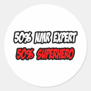 Sticker Rond Demi-RMN Expert... Demi-Superhero