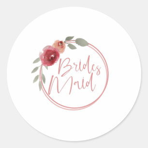 Sticker Rond Demoiselle d'honneur