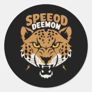 Sticker Rond Démon de la vitesse