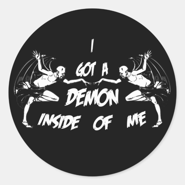 Sticker Rond Démon intérieur II (Devant)