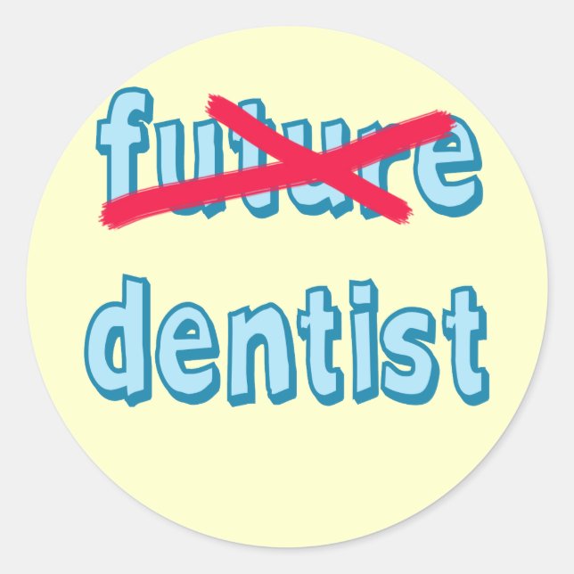 Sticker Rond Dental School Grad Products (Devant)