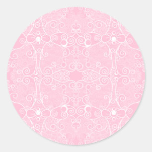 Sticker Rond Dentelle de chouette et de luciole