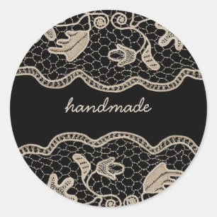 Sticker Rond Dentelle élégante de crochet