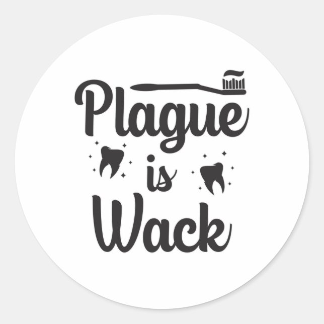 Sticker Rond Dentiste Dentaire Docteur Bouche Dents Dents Dent  (Devant)