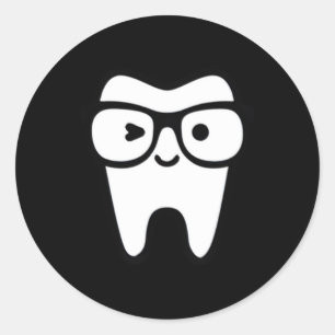 Sticker Rond Dentiste dentaire Hygiéniste adjoint Dentaire