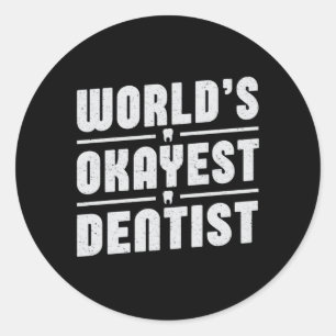 Sticker Rond Dentiste Dentistère Dentaire Dentaire Dents Dentis