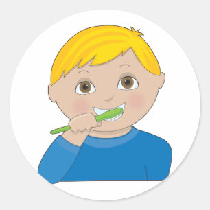 Sticker Rond Dents de brossage