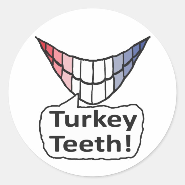 Sticker Rond Dents de Turquie (Devant)
