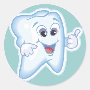 Sticker Rond Dents saines