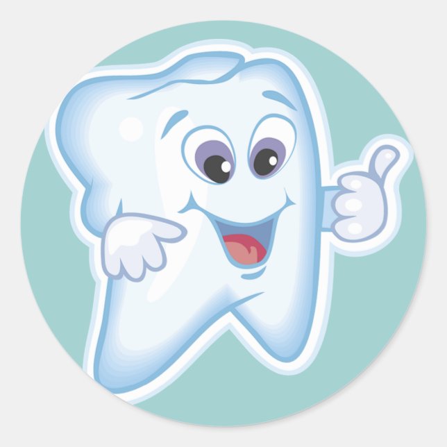 Sticker Rond Dents sains (Devant)