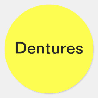 Sticker Rond Dentures Étiquette/