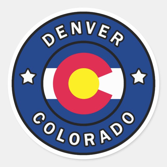 Sticker Rond Denver Colorado (Devant)