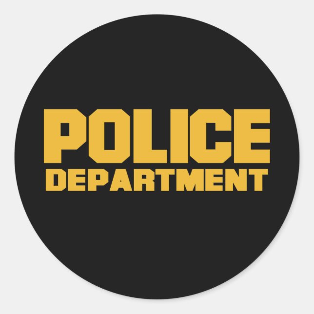 Sticker Rond Département de police (Devant)