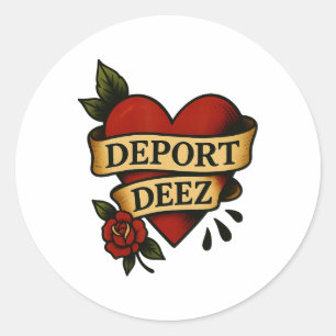 Sticker Rond Déportation Deez Ice Déportation Manifestation Imm