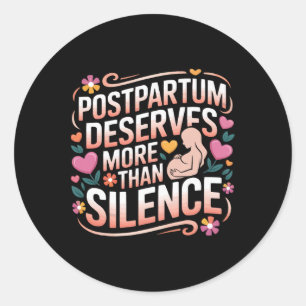 Sticker Rond Dépression post-partum Mère Maman Santé mentale ma