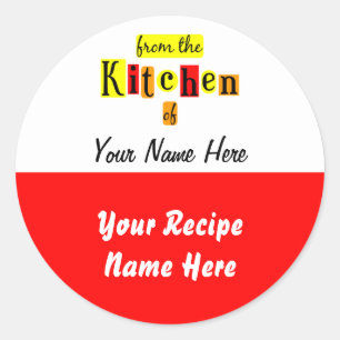 Sticker Rond Depuis la cuisine de l'étiquette de cuisson person