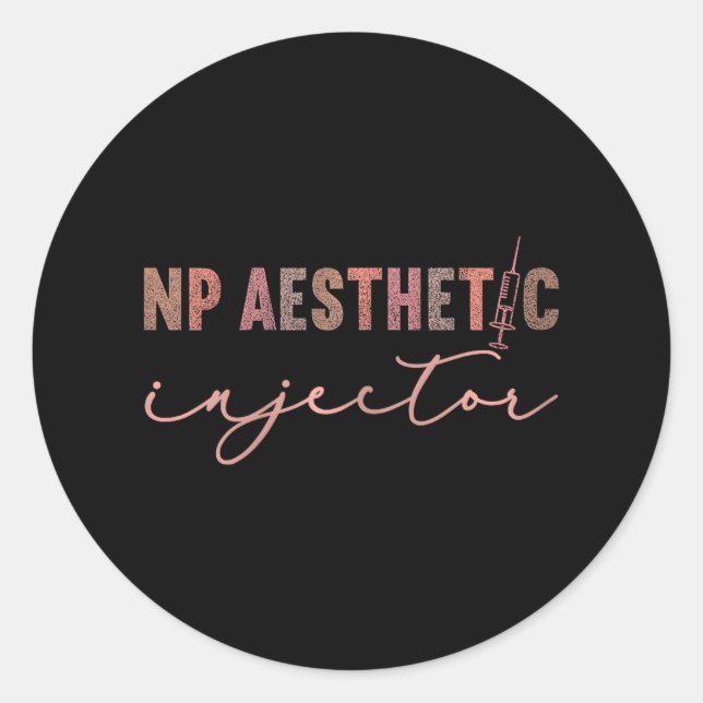 Sticker Rond Derm Nurse PA NP Esthétique Injector botox (Devant)