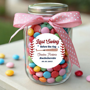 Sticker Rond Dernier Swing avant la bague Baseball Enterrement 