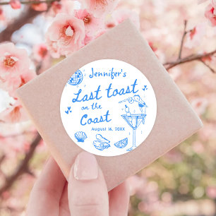 Sticker Rond Dernier Toast Sur La Côte Week-end Enterrement de 