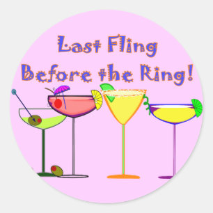 Sticker Rond Dernière Fling Avant La Bague