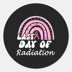 Sticker Rond Dernière journée de radiations Cancer du sein Surv