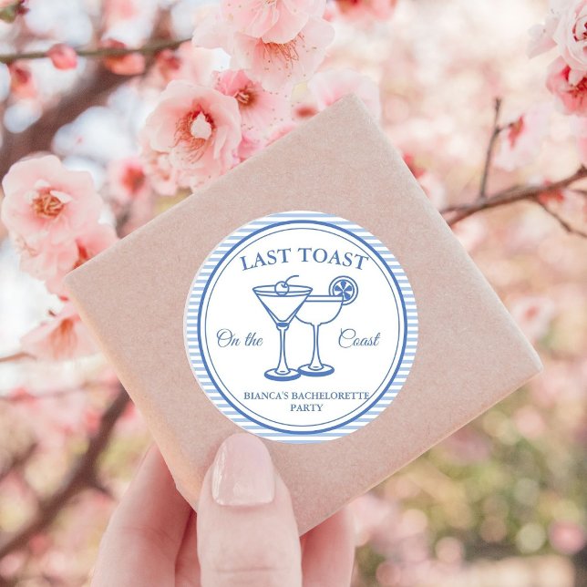 Sticker Rond Dernière Toast sur la Fête de Week-end de Bachelor (Créateur téléchargé)